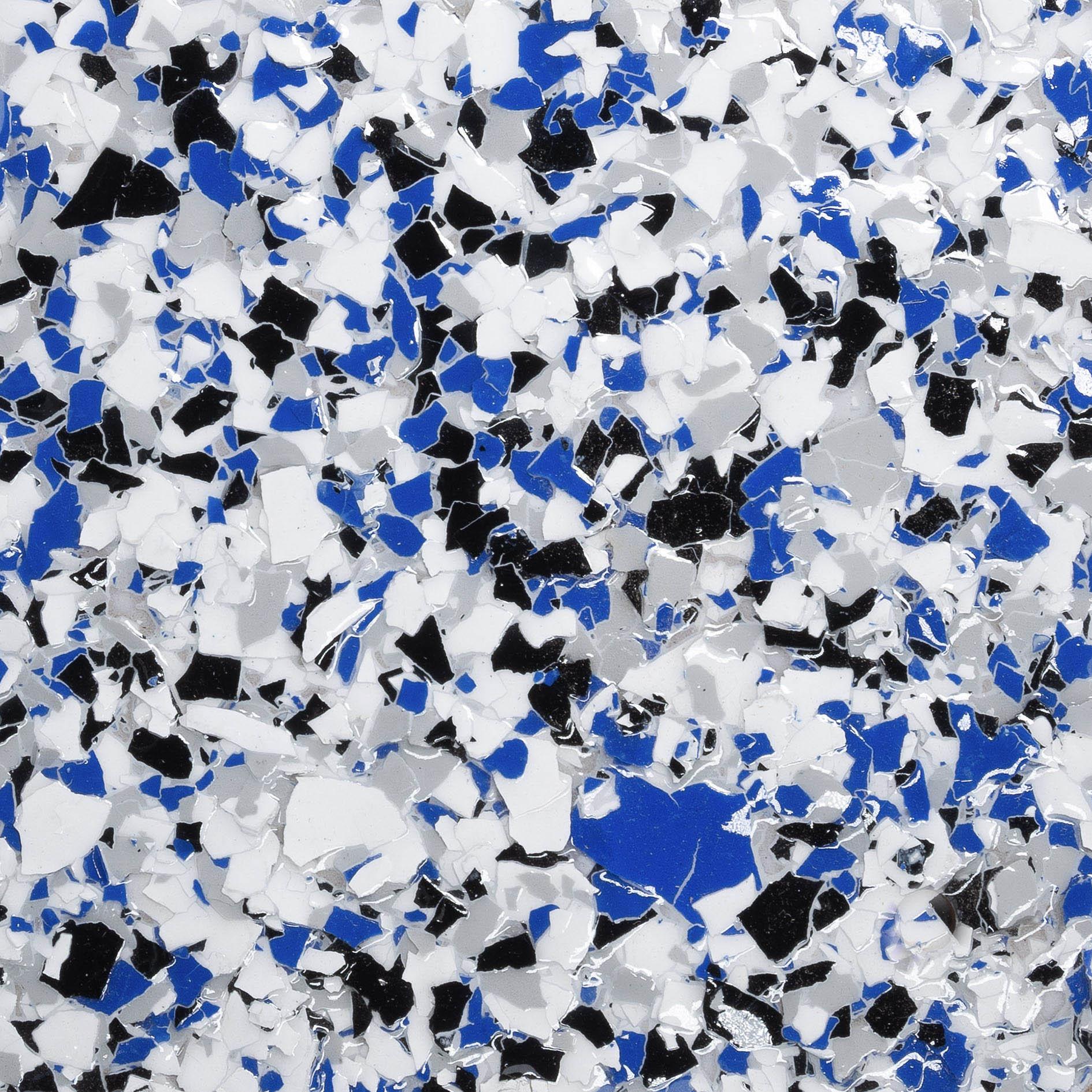 Blue Fog epoxy flake finish sample