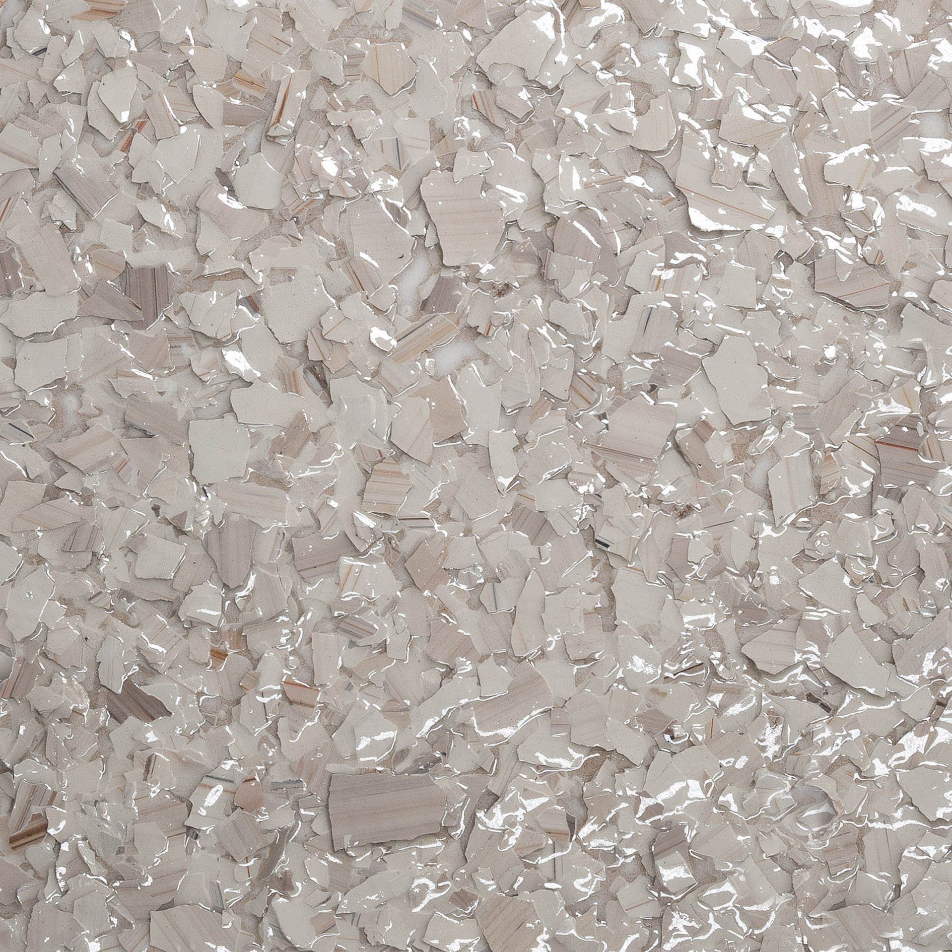 Champagne epoxy flake finish sample