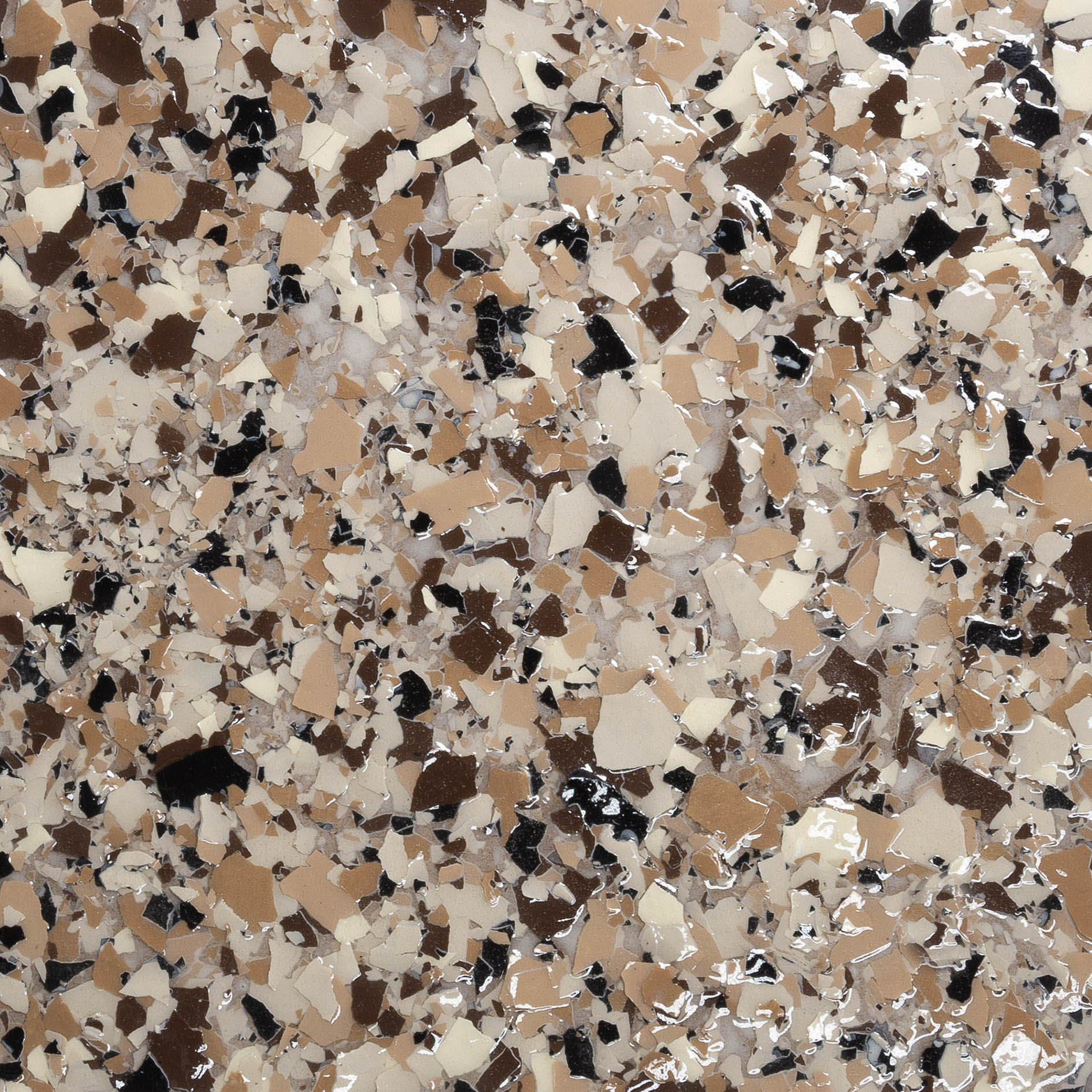 Classic Beige epoxy flake finish sample