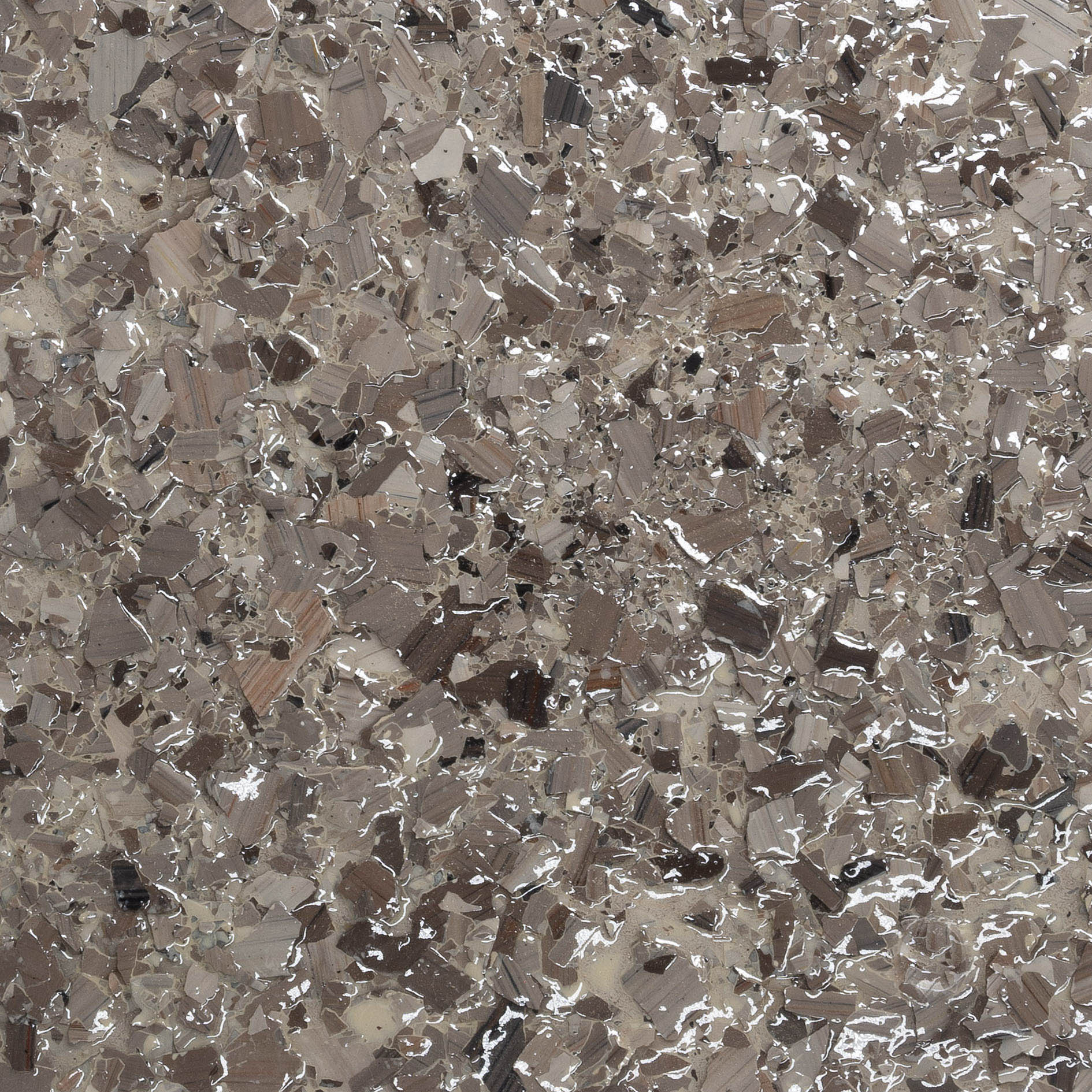 Mocha epoxy flake finish sample
