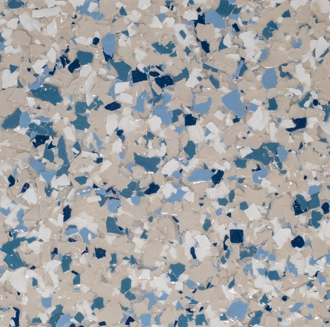 Olympic epoxy flake finish sample