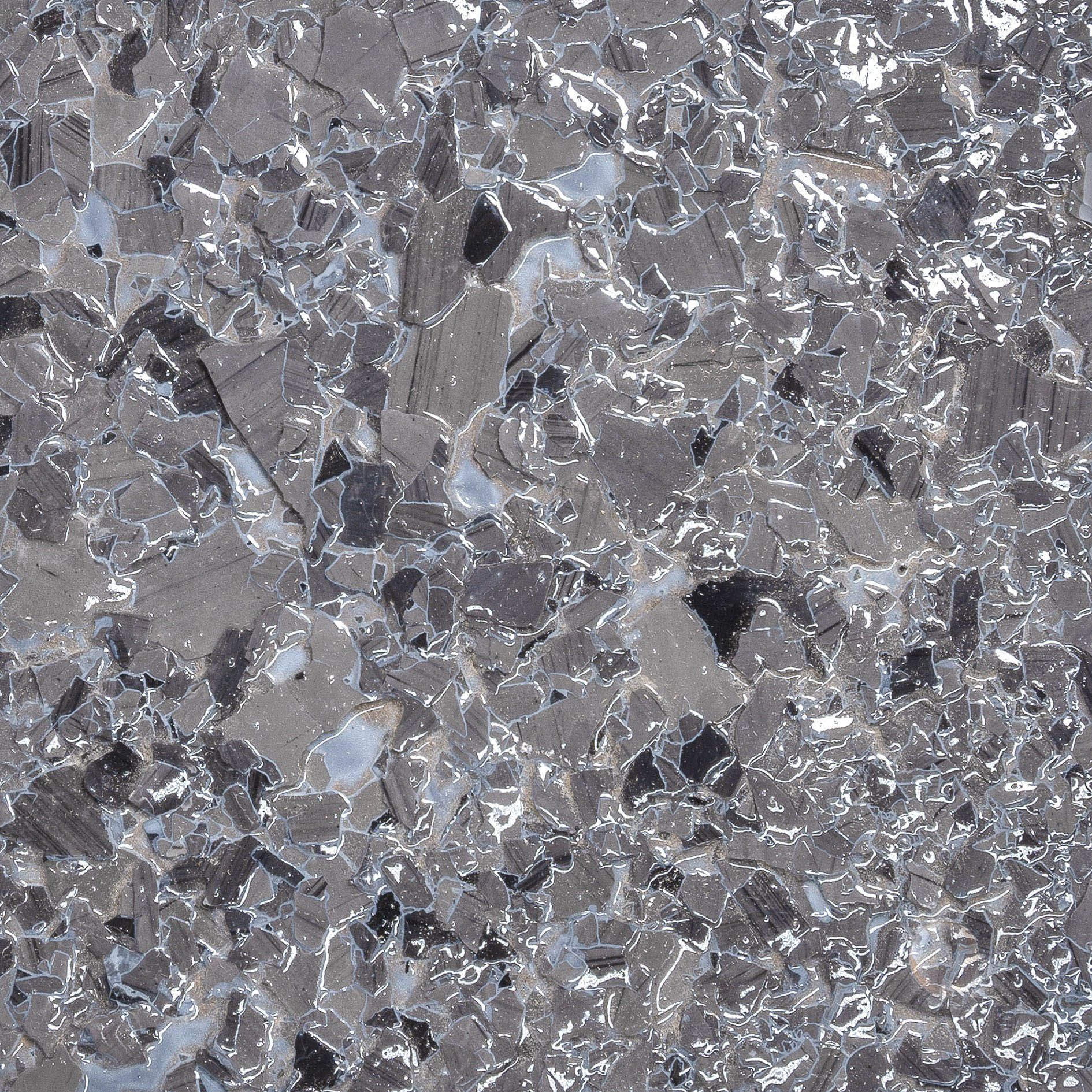 Storm epoxy flake finish sample