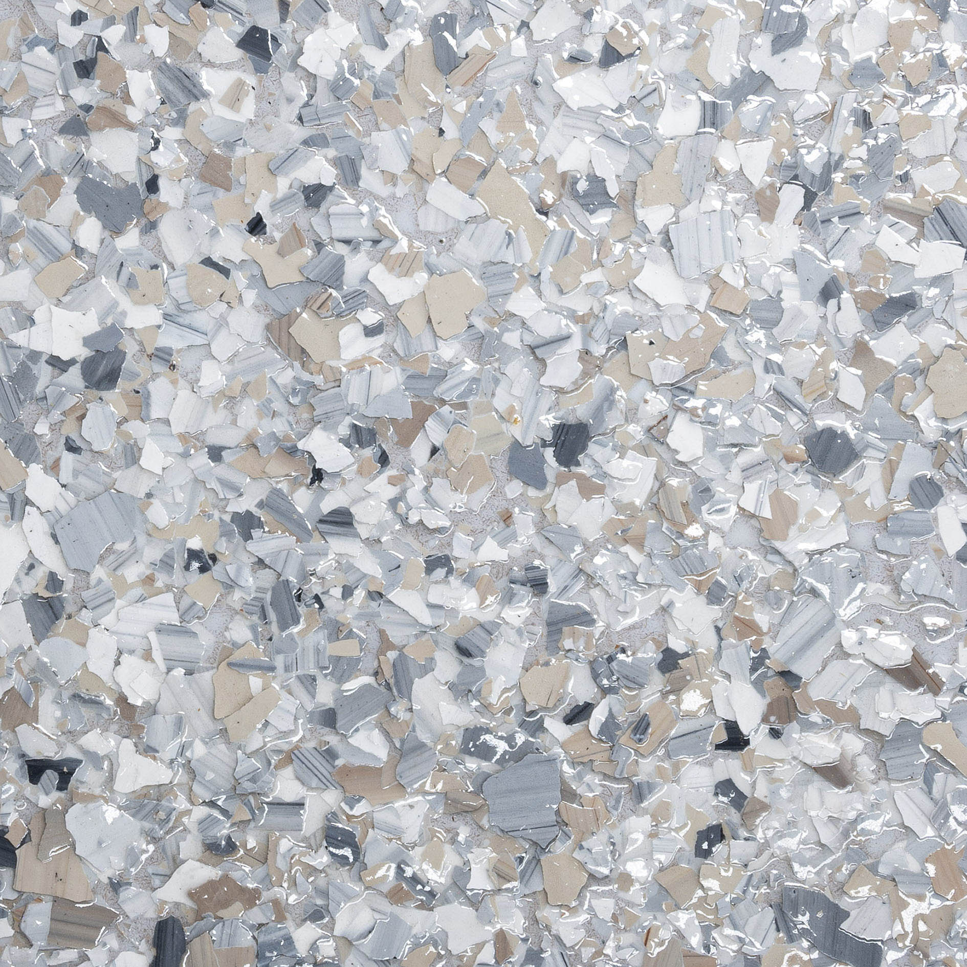 Titanium epoxy flake finish sample