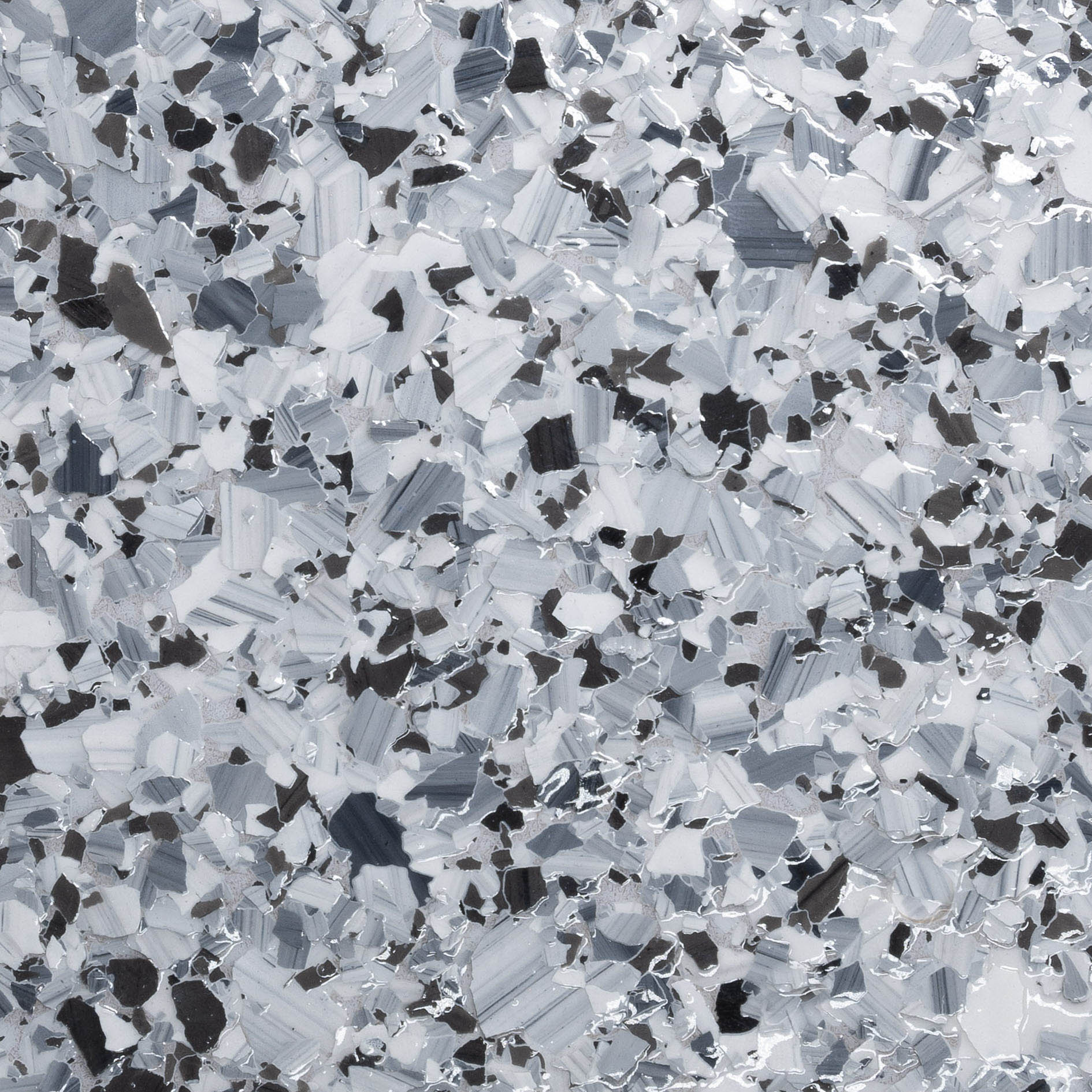 Tungsten epoxy flake finish sample